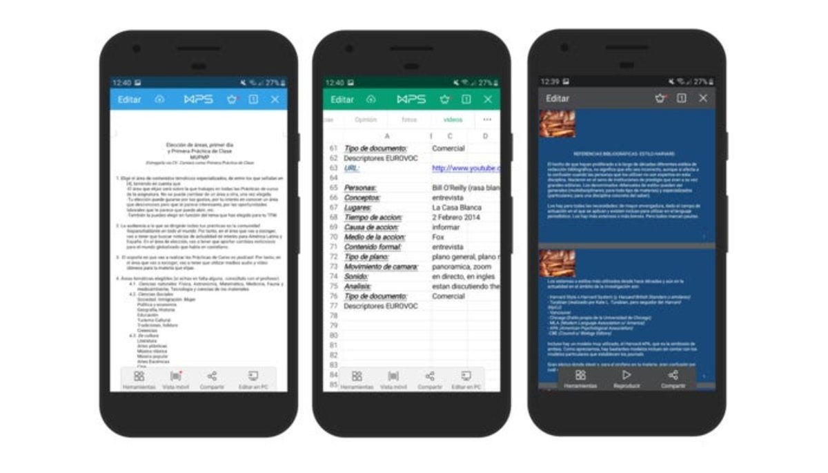 Abrir archivos Word, Excel y Power Point con WPS Office