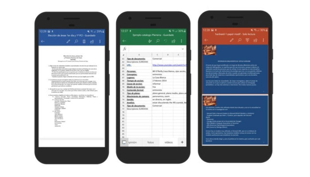 Abrir archivos Word, Excel y Power Point