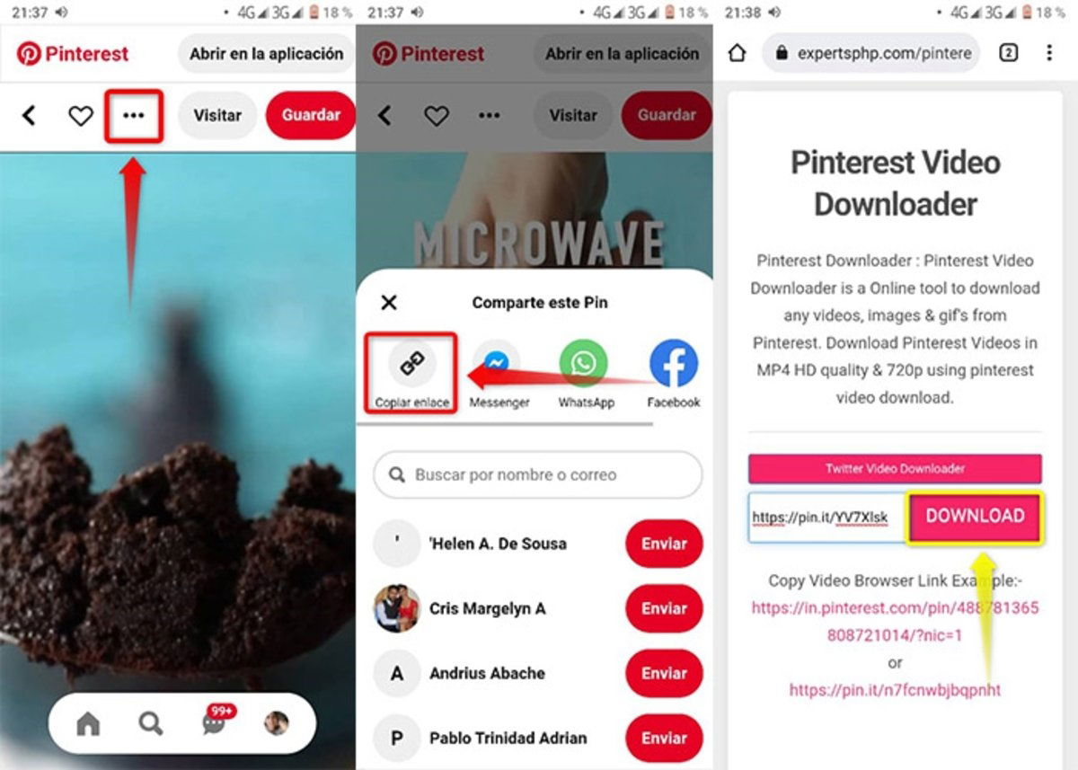 Experts PHP: descargar vídeos de Pinterest con tu móvil